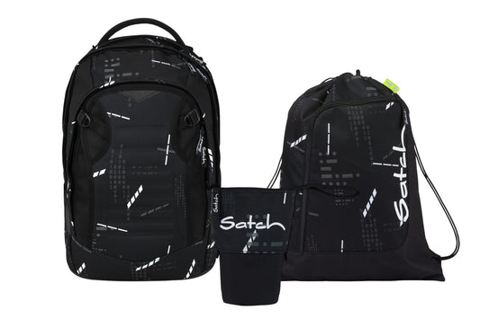 Schulrucksack-Set MATCH PLUS Ninja Matrix 3-teilig