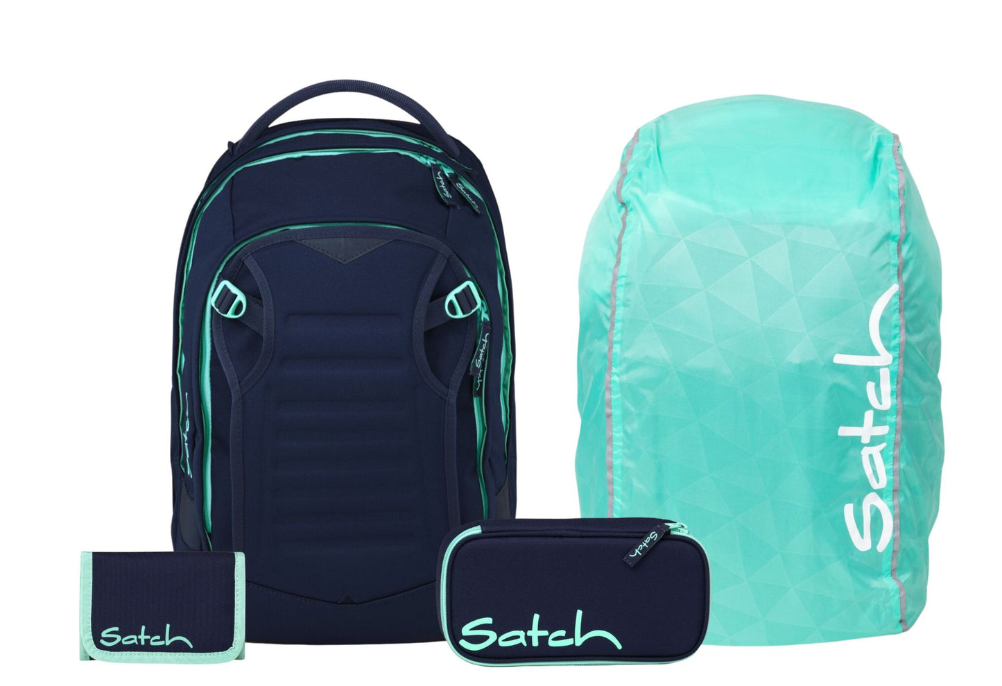 Schulrucksack-Set MATCH PLUS Ocean Mint 4-teilig