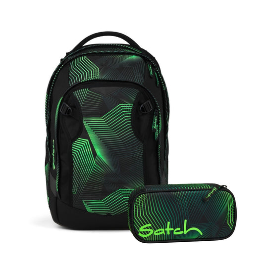 Schulrucksack-Set MATCH PLUS Seismic Green 2-teilig