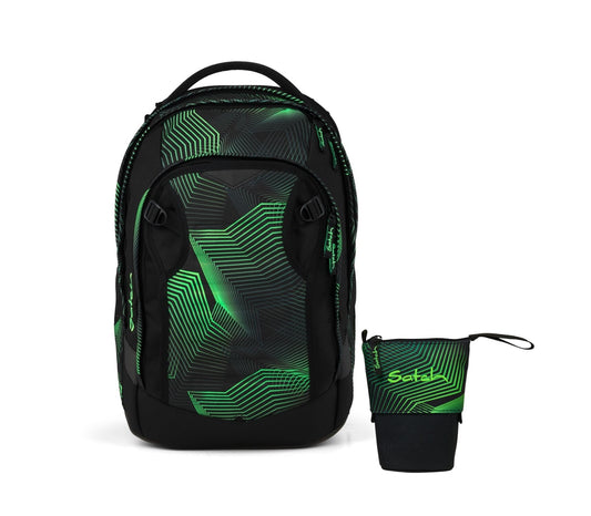 Schulrucksack-Set MATCH PLUS Seismic Green 2-teilig