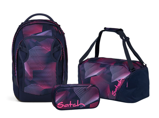 Schulrucksack-Set MATCH PLUS Seismic Pink 3-teilig