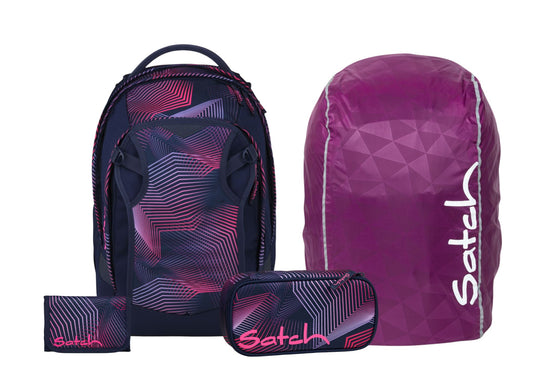 Schulrucksack-Set MATCH PLUS Seismic Pink 4-teilig