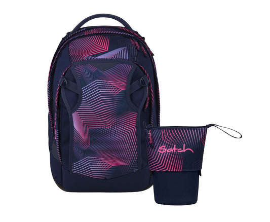 Schulrucksack-Set MATCH PLUS Seismic Pink 2-teilig