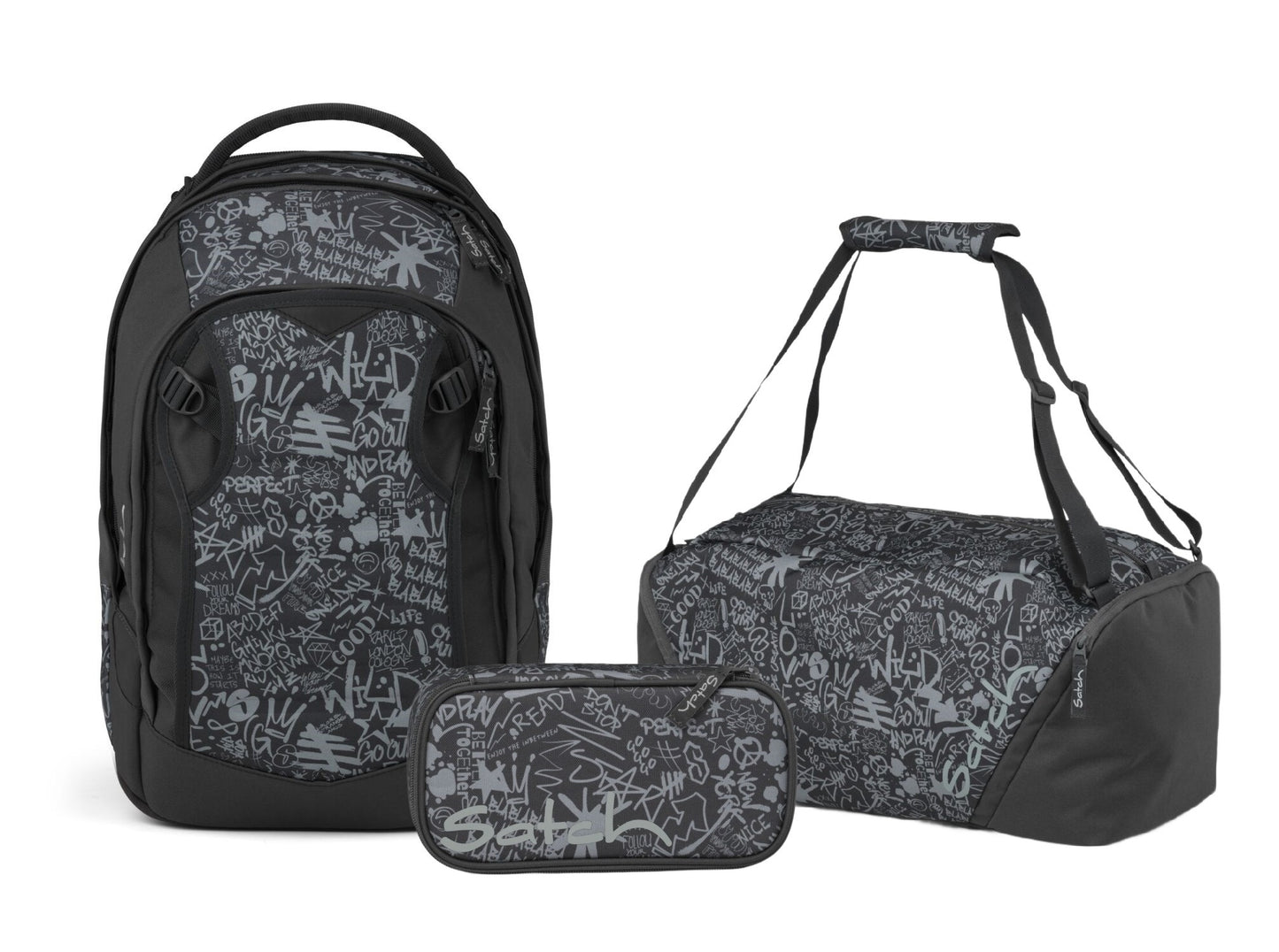 Schulrucksack-Set MATCH PLUS Street Ink 3-teilig