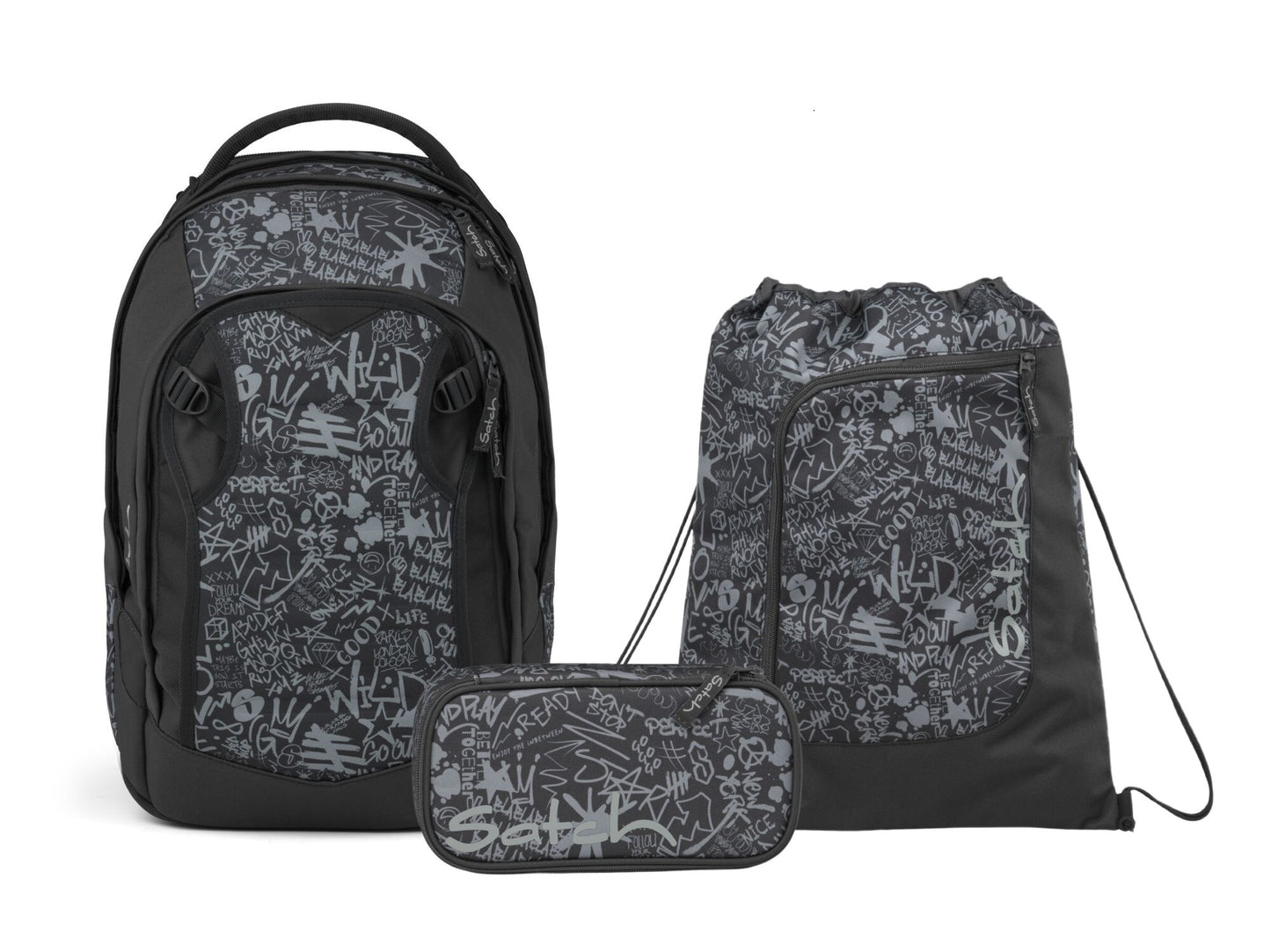Schulrucksack-Set MATCH PLUS Street Ink 3-teilig