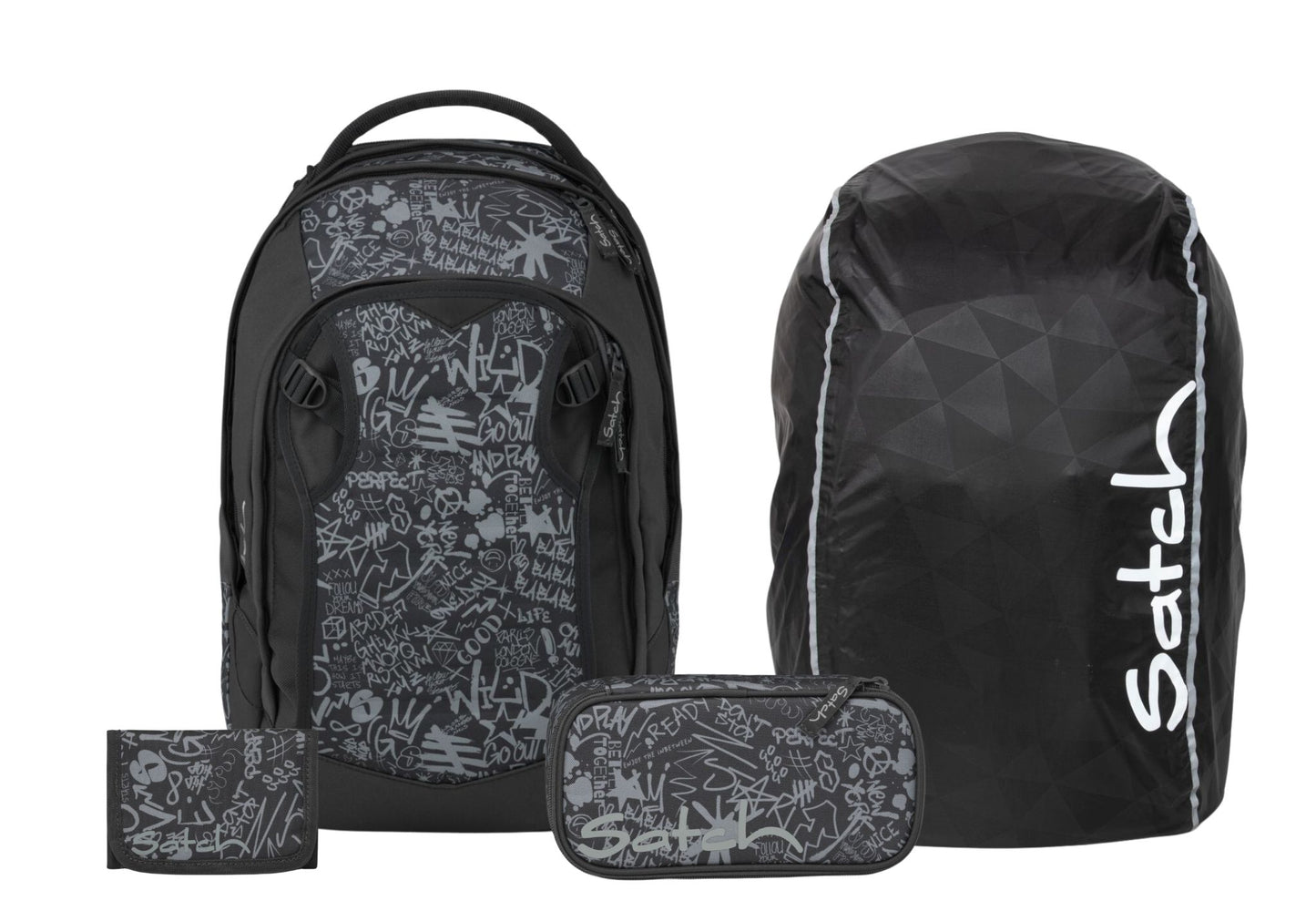 Schulrucksack-Set MATCH PLUS Street Ink 4-teilig