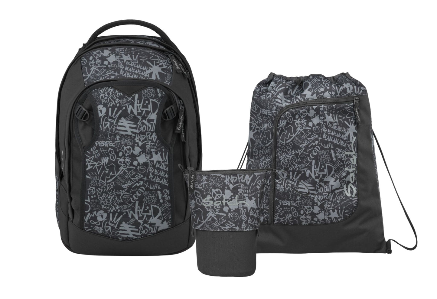 Schulrucksack-Set MATCH PLUS Street Ink 3-teilig