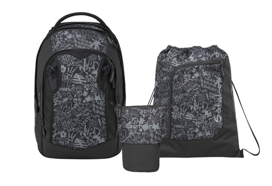 Schulrucksack-Set MATCH PLUS Street Ink 3-teilig