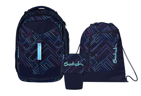 Schulrucksack-Set MATCH Purple Laser 3-teilig