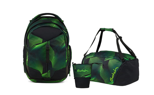 Schulrucksack-Set MATCH Seismic Green 3-teilig