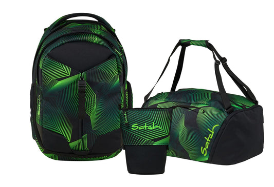 Schulrucksack-Set MATCH Seismic Green 3-teilig