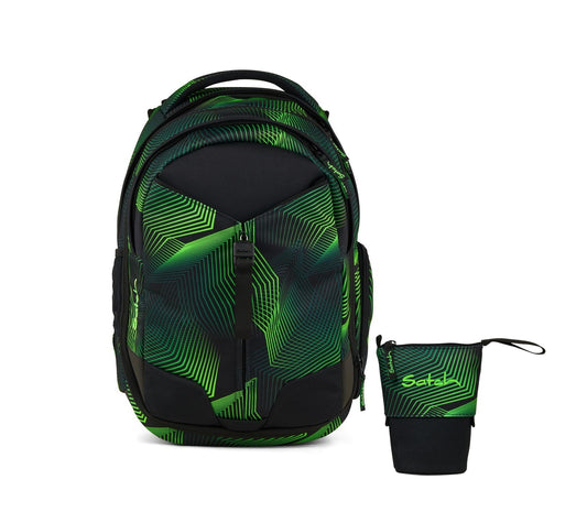 Schulrucksack-Set MATCH Seismic Green 2-teilig