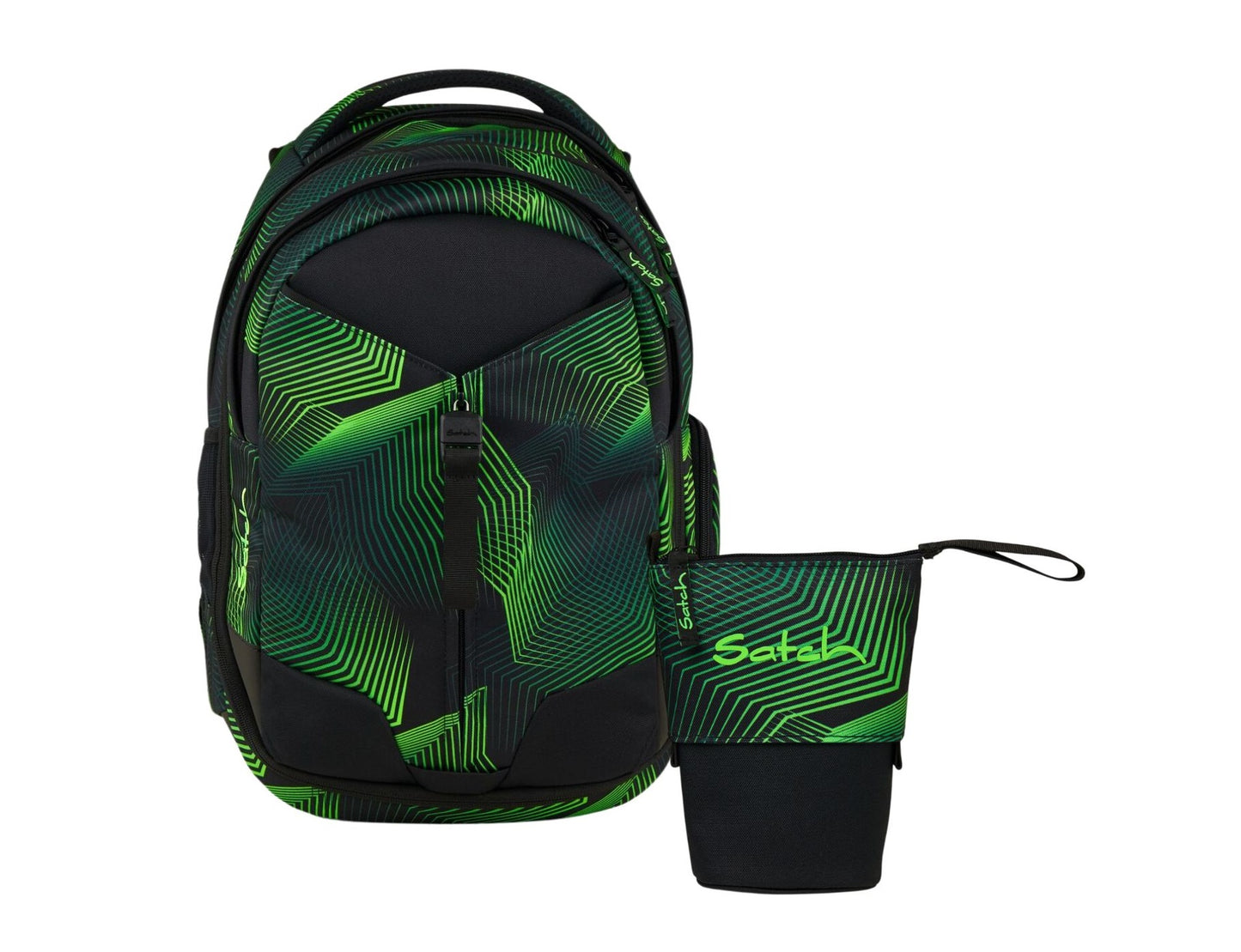 Schulrucksack-Set MATCH Seismic Green 2-teilig