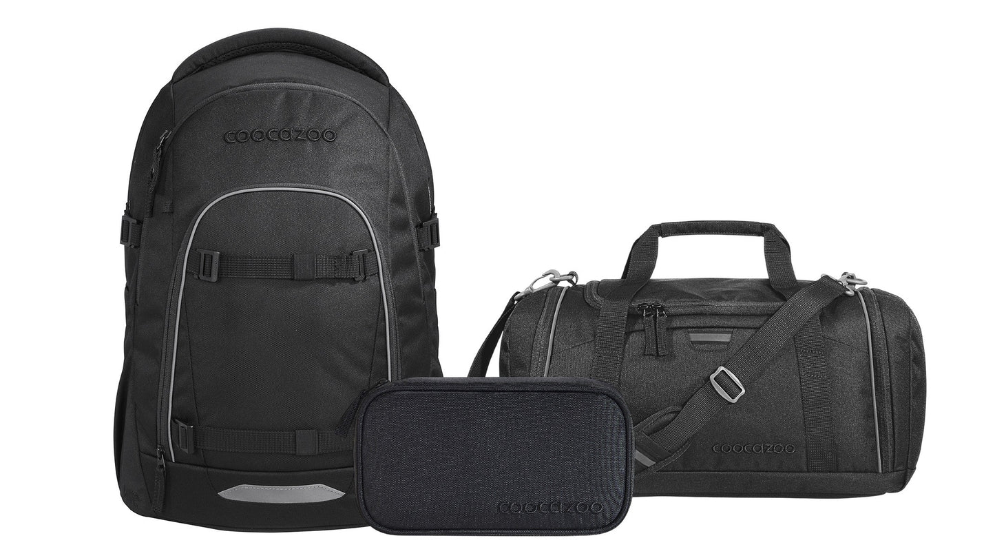 Schulrucksack-Set MATE Black Coal 3-teilig