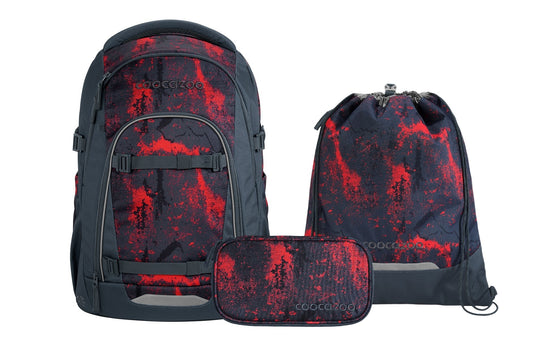 Schulrucksack-Set MATE Broken Black 3-teilig