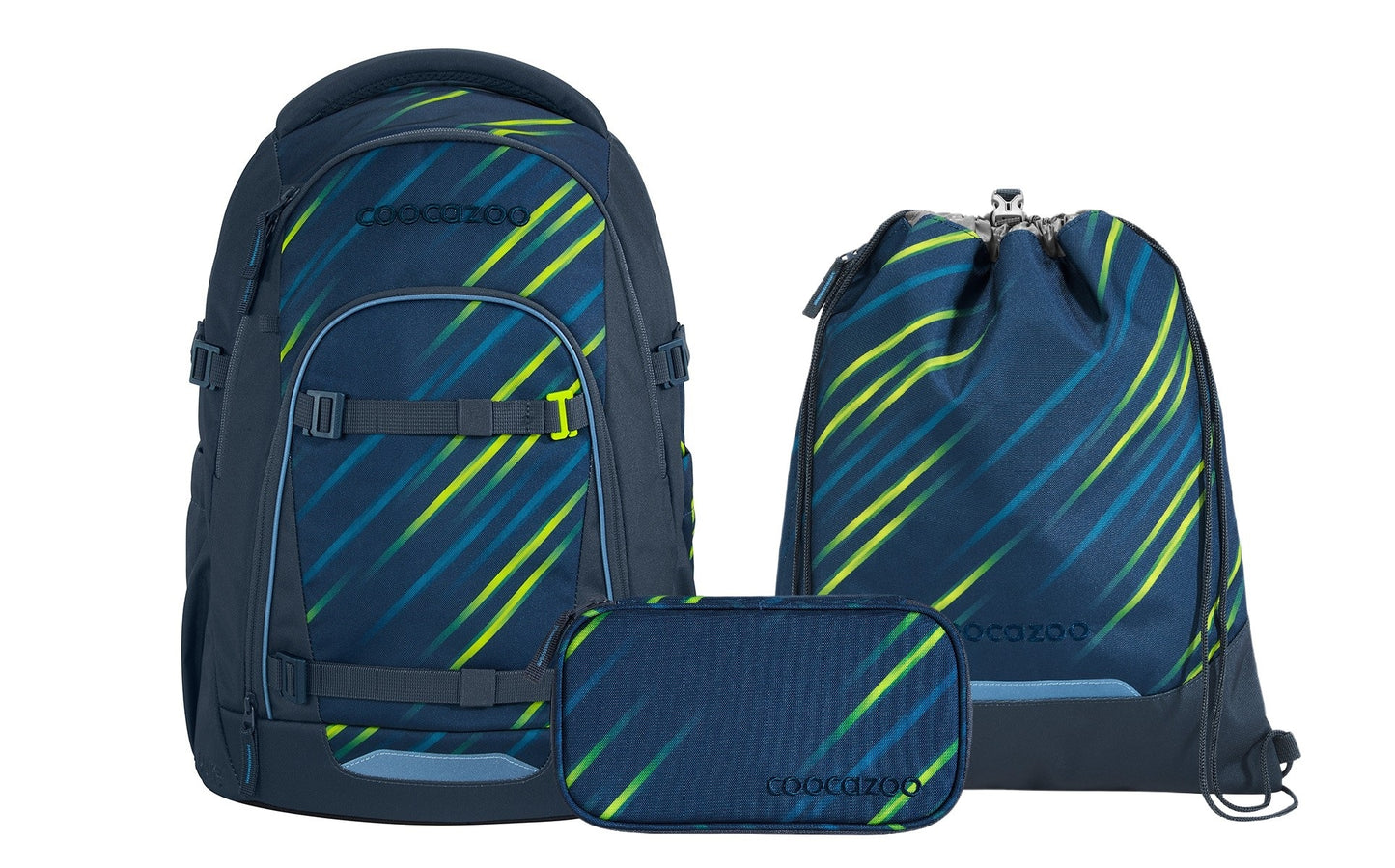 Schulrucksack-Set MATE Fast Lime 3-teilig