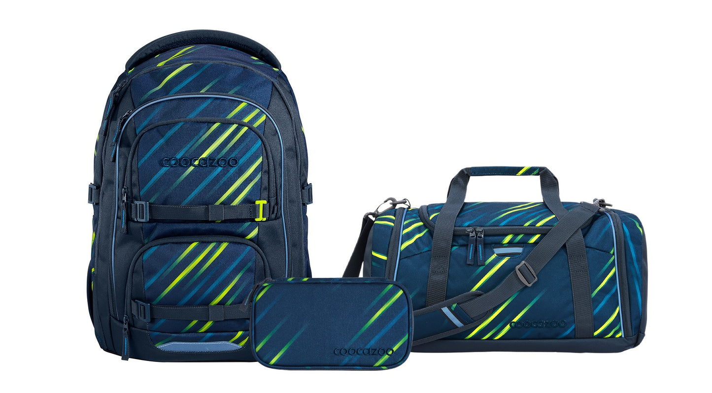 Schulrucksack-Set PORTER, Fast Lime 3-teilig