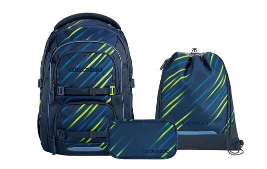 Schulrucksack-Set PORTER, Fast Lime 3-teilig