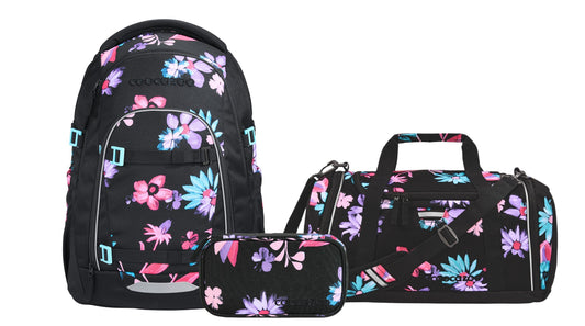 Schulrucksack-Set MATE Floral Artnight 3-teilig