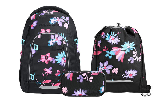 Schulrucksack-Set MATE Floral Artnight 3-teilig