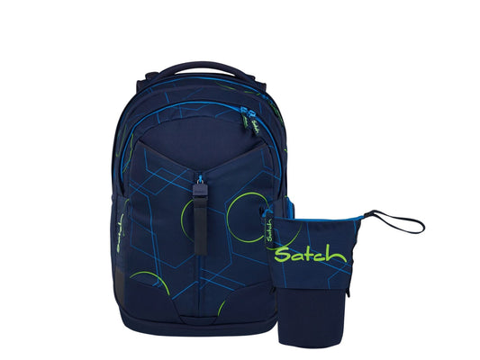 Schulrucksack-Set MATCH Blue Tech 2-teilig