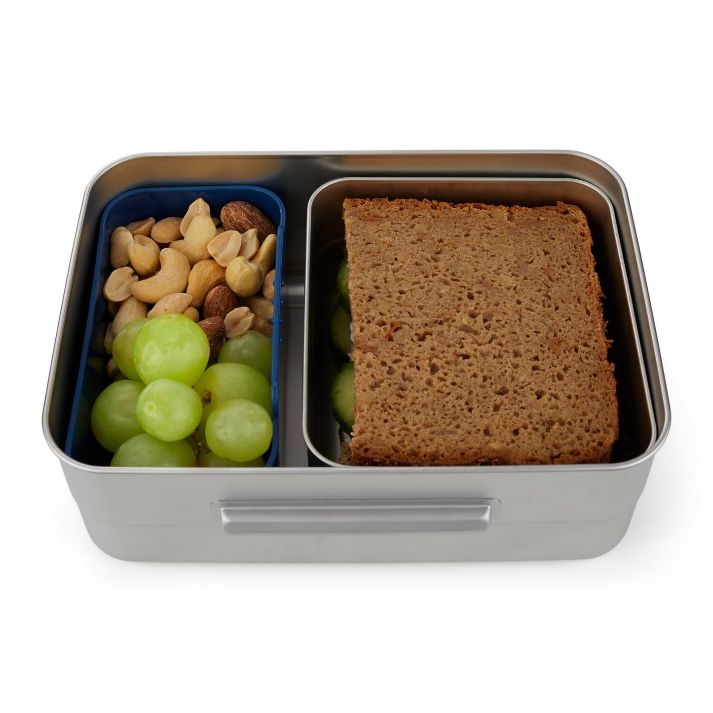 Edelstahl Brotdose Schwarz 2-teilig