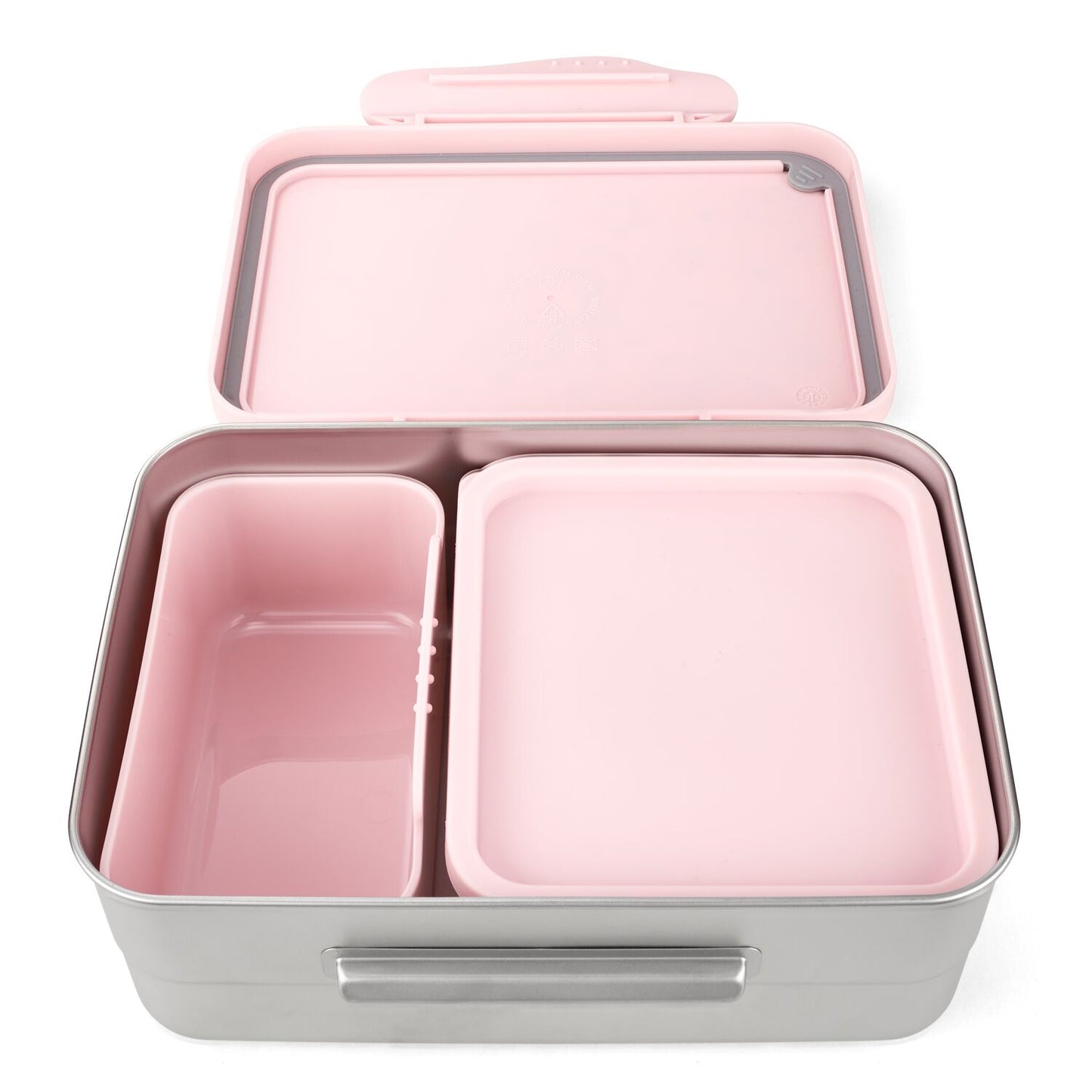 Edelstahl Brotdose Rosa 2-teilig