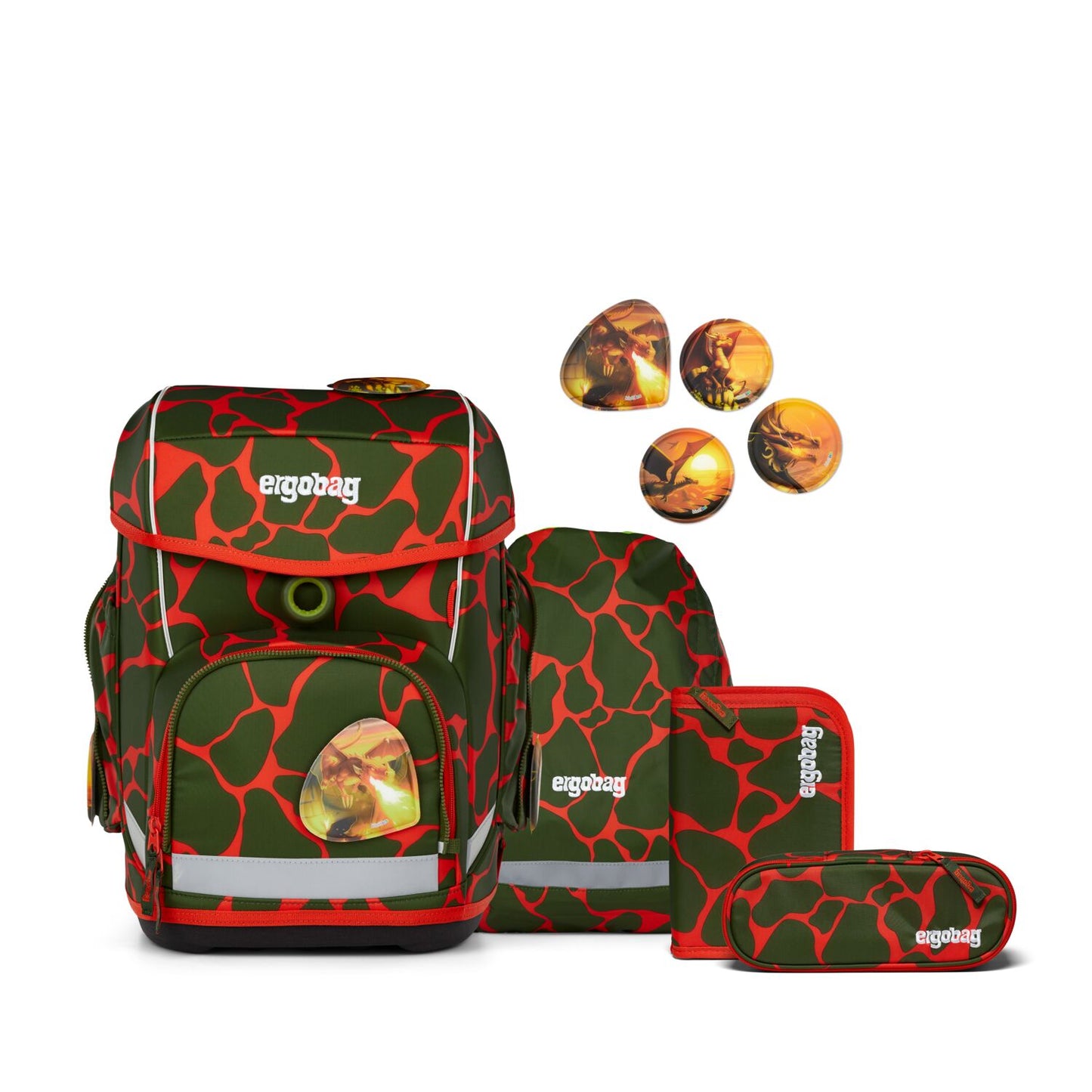 Schulranzen-Set CUBO FeuerspeiBär 5-teilig