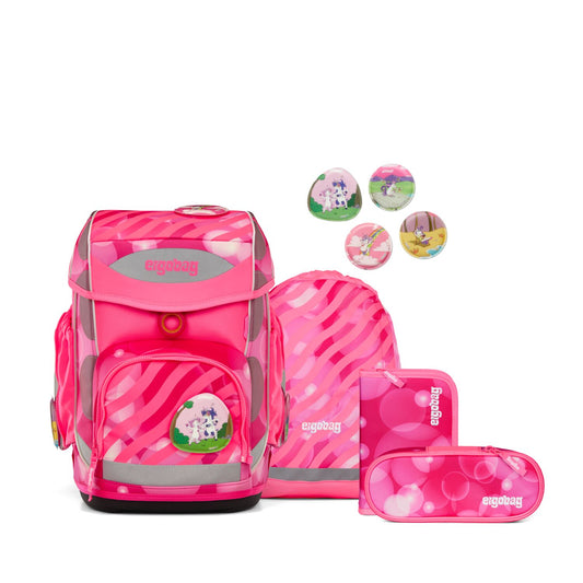 Schulranzen-Set CUBO KuntBärbuntes Einhorn 5-teilig