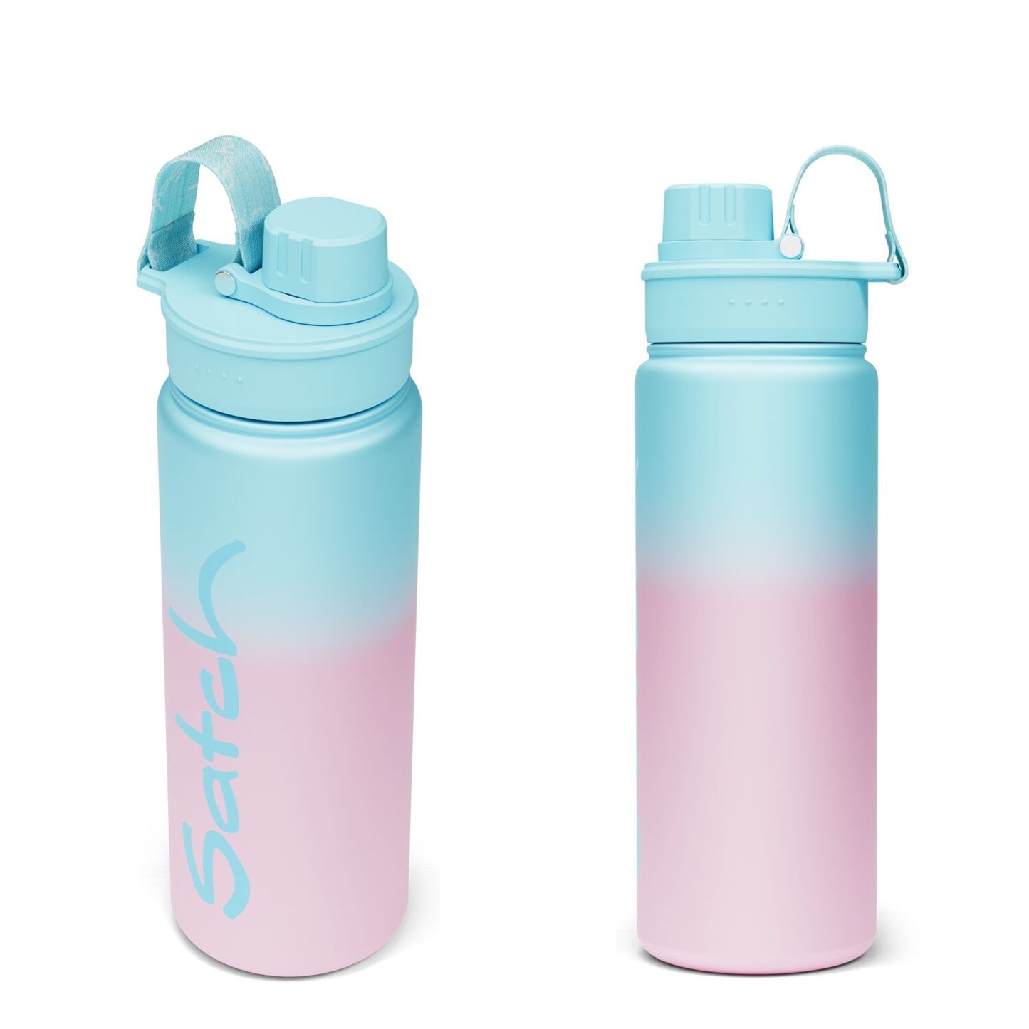 Edelstahl Trinkflasche 0,5 l Light Blue Graffiti