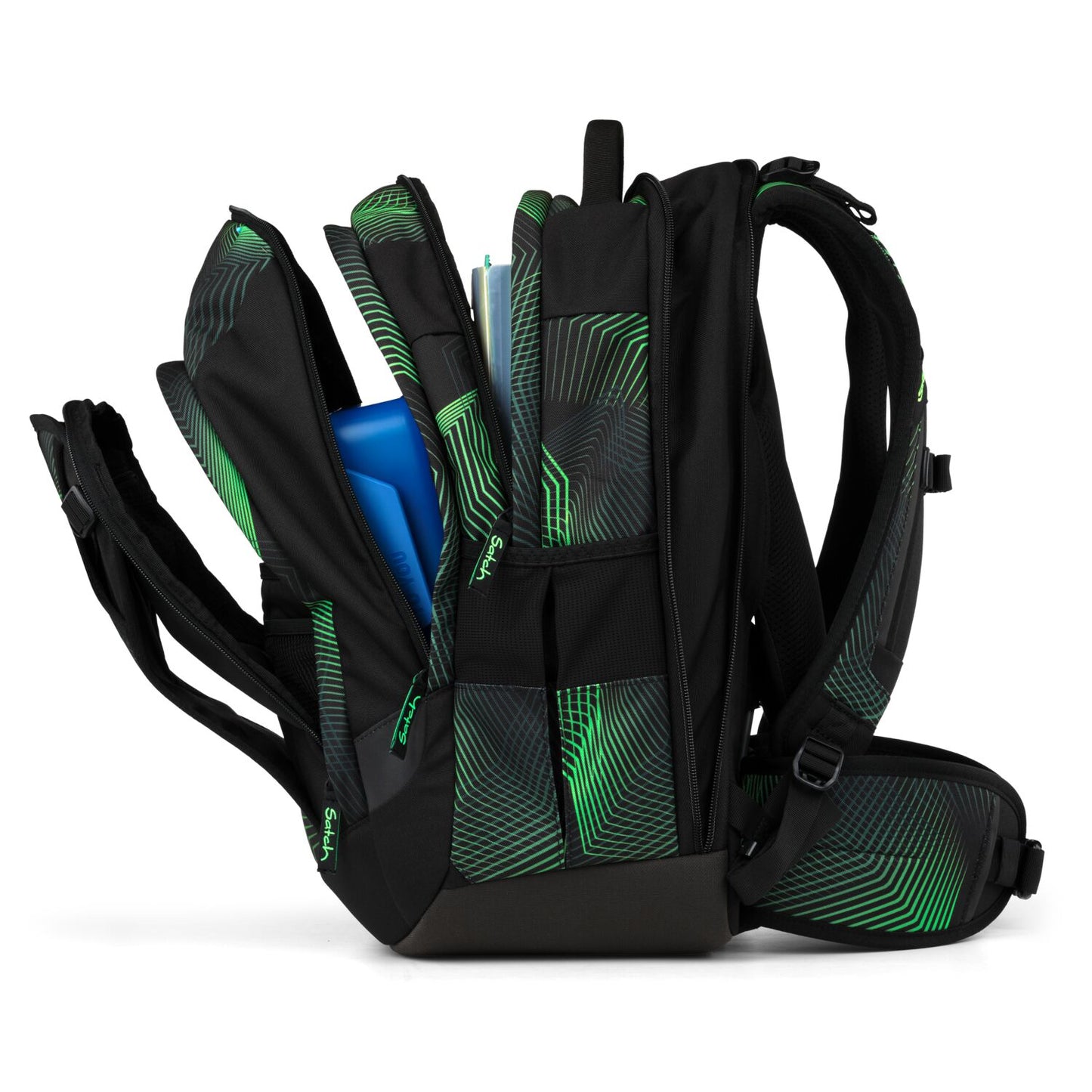 Schulrucksack-Set MATCH PLUS Seismic Green 3-teilig
