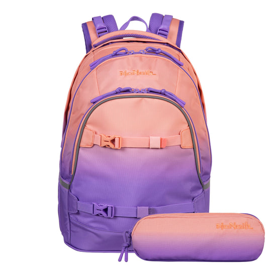 Schulrucksack MILO Berry Pink/Lila 2-teilig