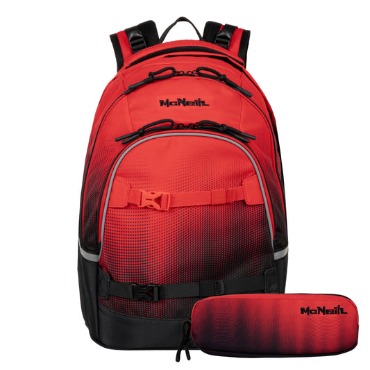 Schulrucksack MILO Cranberry 2-teilig