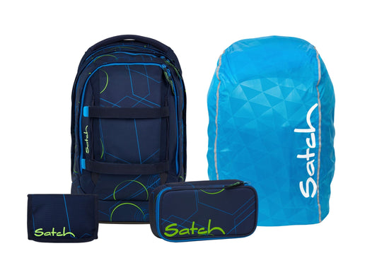 Schulrucksack-Set PACK Blue Tech 4-teilig