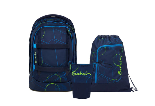Schulrucksack-Set PACK Blue Tech 3-teilig