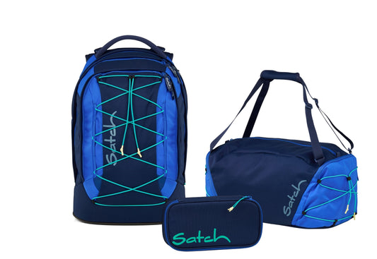 Schulrucksack-Set PACK Crossed Blue 3-teilig, Kollektion 2025