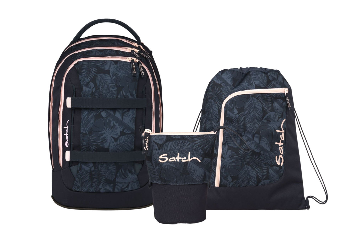 Schulrucksack-Set PACK Midnight Jungle 3-teilig