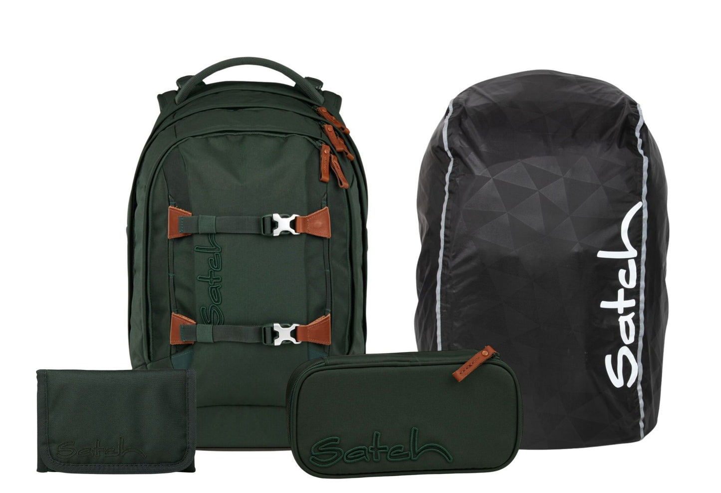 Schulrucksack-Set PACK Nordic Forest Green 4-teilig