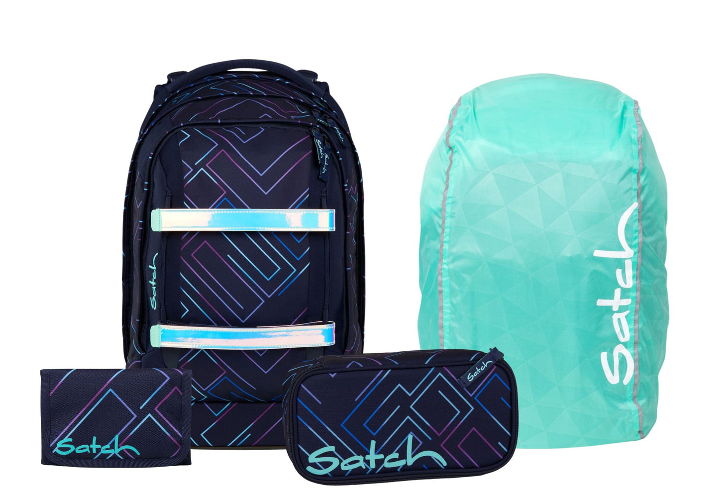 Schulrucksack-Set PACK Purple Laser 4-teilig