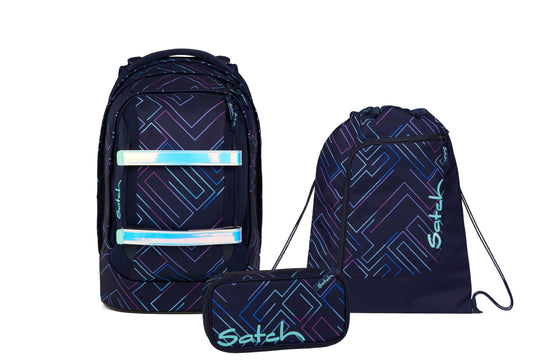 Schulrucksack-Set PACK Purple Laser 3-teilg, Kollektion 2025
