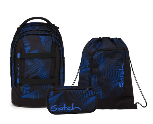 Schulrucksack-Set PACK Seismic Blue 3-teilig