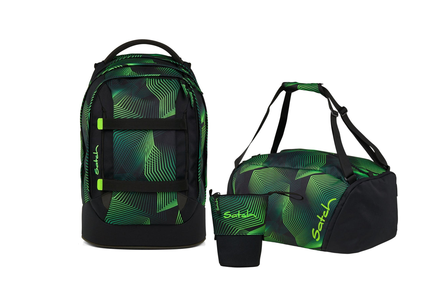 Schulrucksack-Set PACK Seismic Green 3-teilig