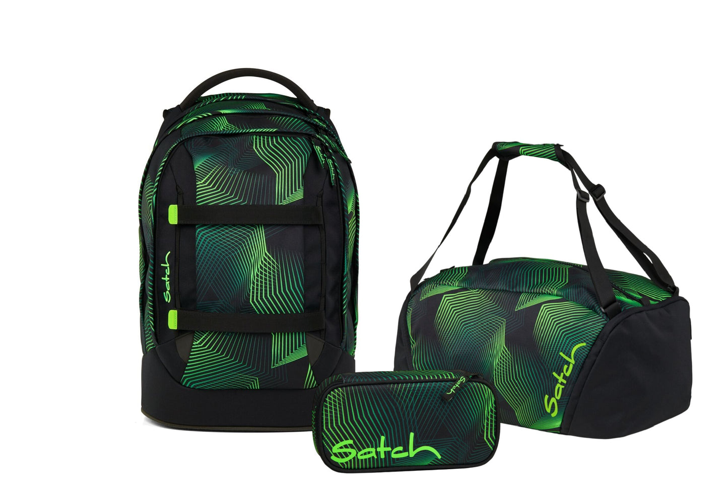 Schulrucksack-Set PACK Seismic Green 3-teilig