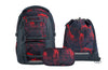 Schulrucksack-Set PORTER, Broken Black 3-teilig