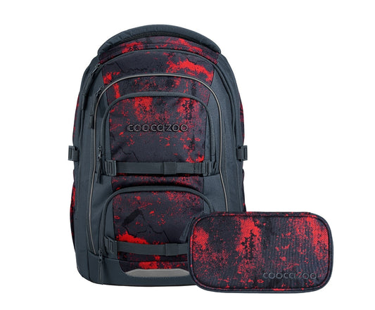 Schulrucksack-Set PORTER, Broken Black 2-teilig