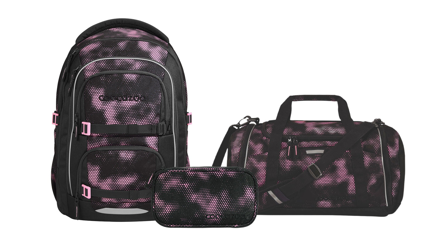 Schulrucksack-Set PORTER, Pink Illusion 3-teilig