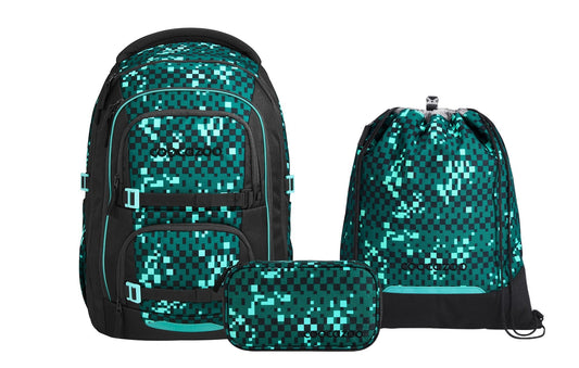 Schulrucksack-Set PORTER, Pixel Blox 3-teilig