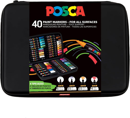 Marker UNI POSCA Koffer 40-teilig