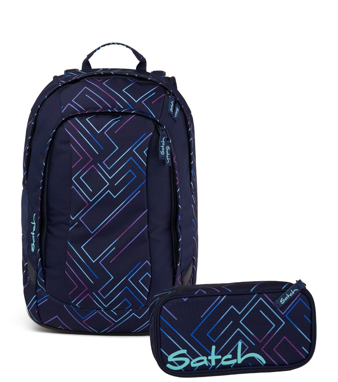Schulrucksack-Set AIR Purple Laser 2-teilig, Kollektion 23/24