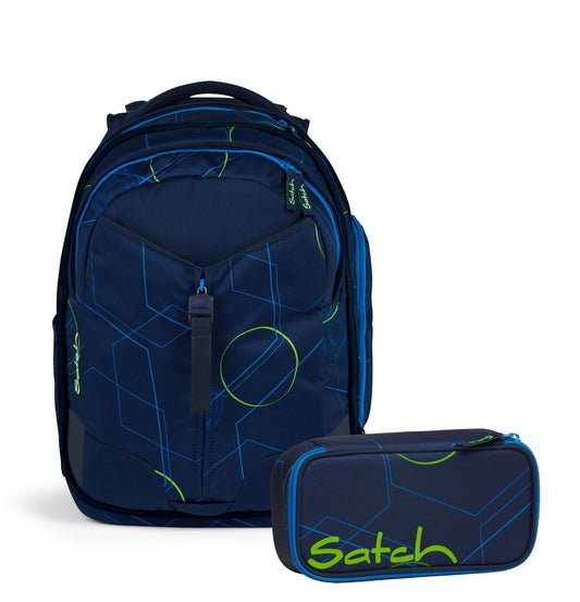 Schulrucksack-Set MATCH Blue Tech 2-teilig, Kollektion 2024
